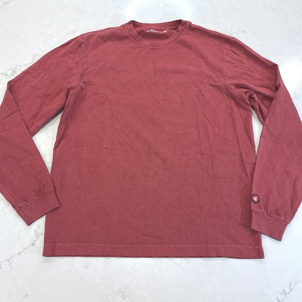 American Giant NWOT‎ Vintage Mineral Wash Crew Tee Long Sleeve Mens Medium Red